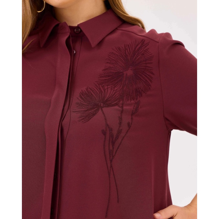 YENİ SEÇİL KADIN büyük beden nakışlı düğmeli tunik 10002421214008