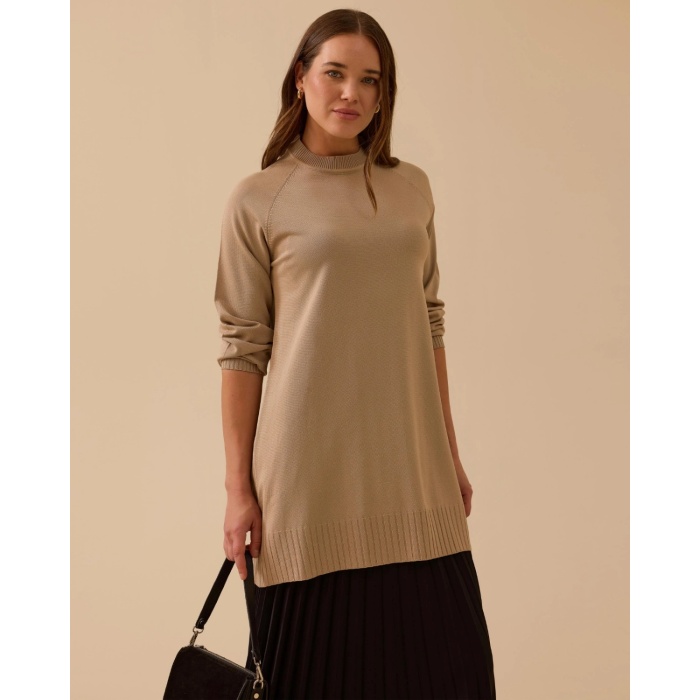 YENİ SEÇİL KADIN uzun kollu basic triko tunik 10002521711005