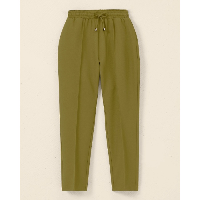 YENİ SEÇİL KADIN elastik bel cepli bilek boy pantolon 10002421011036