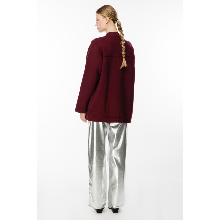 YENİ GHİSA KADIN TAŞ İŞLEME DETAYLI HIRKA 5KOBHRK3899