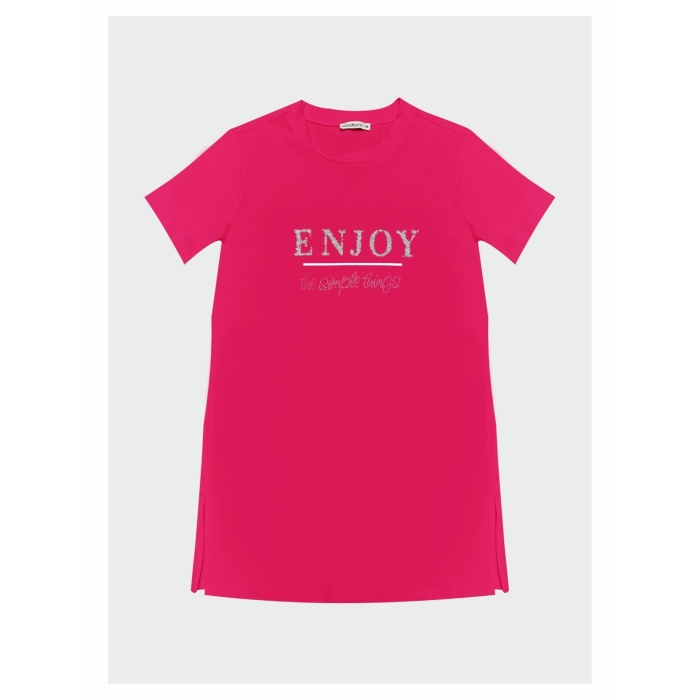 YENİ MOODBASİC KADIN YAZILI TAŞLI BASKILI T-SHİRT MB27.164