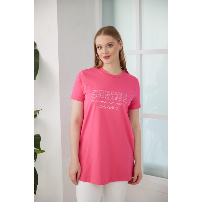 YENİ MOODBASİC KADIN TAŞ BASKILI T-SHİRT MB27.180