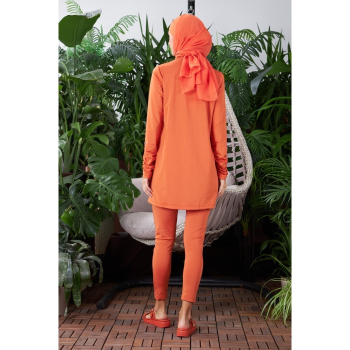 YENİ MOODBASİC KADIN KOLLARI BÜZGÜLÜ TAŞLI TESETTÜR MAYO SW36.256