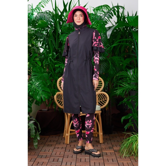 YENİ MOODBASİC KADIN ŞİFON VOLANLI TESETTÜR MAYO SW36.120