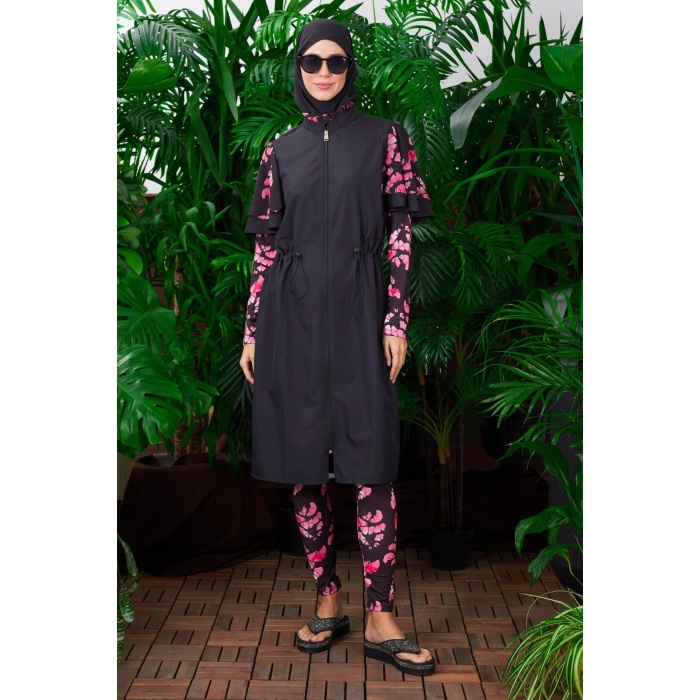 YENİ MOODBASİC KADIN ŞİFON VOLANLI TESETTÜR MAYO SW36.120