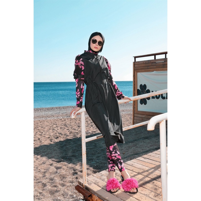 YENİ MOODBASİC KADIN ŞİFON VOLANLI TESETTÜR MAYO SW36.120