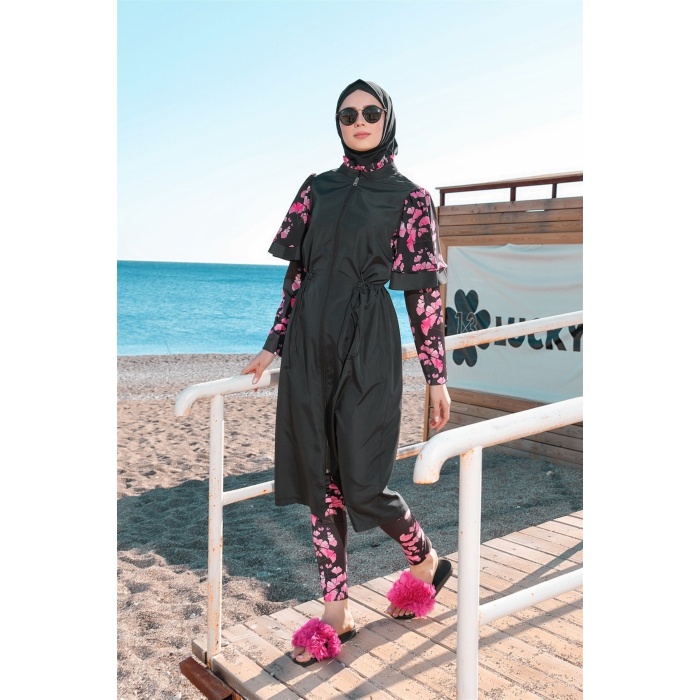 YENİ MOODBASİC KADIN ŞİFON VOLANLI TESETTÜR MAYO SW36.120