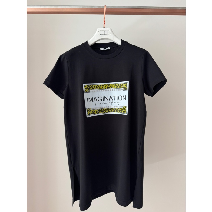 YENİ MOODBASİC KADIN TAŞLI BASKILI T-SHİRT MB27.182