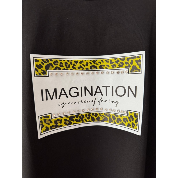 YENİ MOODBASİC KADIN TAŞLI BASKILI T-SHİRT MB27.182