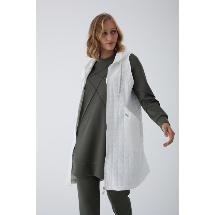 YENİ MOODBASİC KADIN TAŞLI KORDONLU İNCE YELEK MB28.59