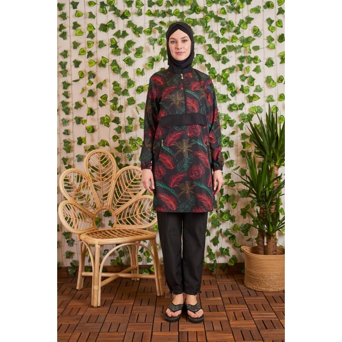 MOODBASİC YARIM FERMUARLI CEPLİ TESETTÜR MAYO SW36.146