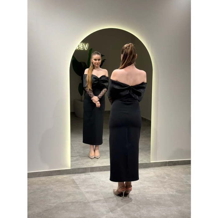 YENİ VERDA MODA KADIN NESSA ABİYE ELBİSE NESSA