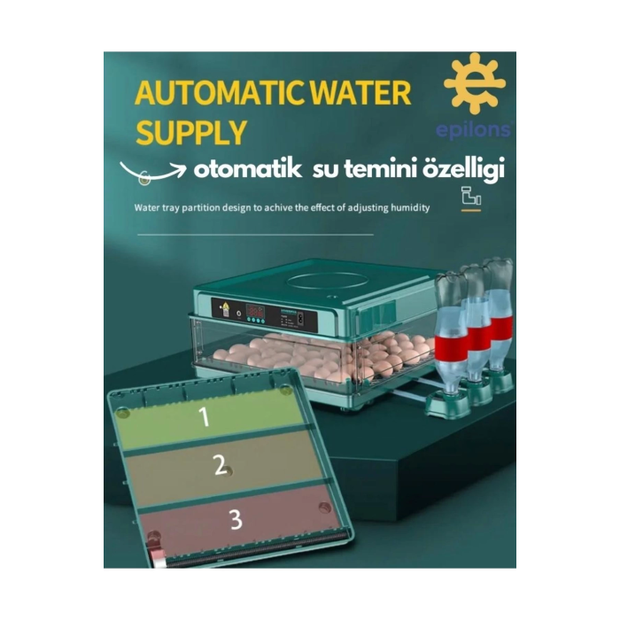 Profesyonel 130 Yumurtalık Tam Otomatik Kuluçka Makinesi Yedek Motorlu Tavuk Kaz Ördek Bıldırcın Güvercin Süs Kuşu İçin Tasarlanmış