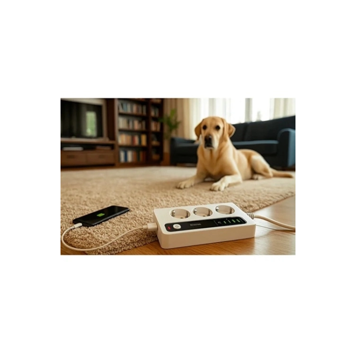 P10 3x Priz 3000w Akım Korumalı 4x Usb 2x Type-c Girişli Çoklu Priz