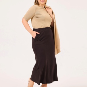 SEÇİL KADIN büyük beden elastik bel maksi boy etek ETEK 10002421614005