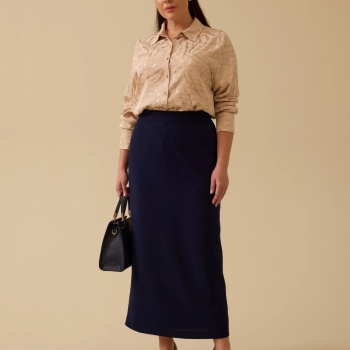 YENİ SEÇİL KADIN büyük beden düz kesim etek 10002511614005