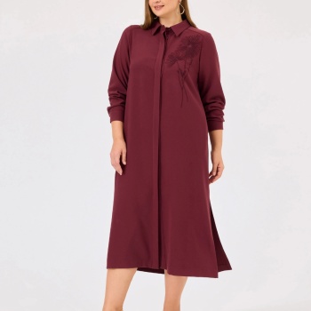 YENİ SEÇİL KADIN büyük beden nakışlı düğmeli tunik 10002421214008