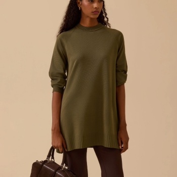 YENİ SEÇİL KADIN uzun kollu basic triko tunik 10002521711005