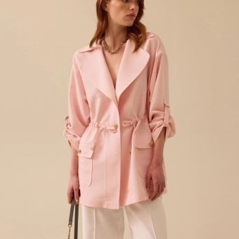 YENİ SEÇİL KADIN gold düğme detaylı bağcıklı ceket 10002511110003