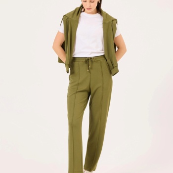 YENİ SEÇİL KADIN elastik bel cepli bilek boy pantolon 10002421011036