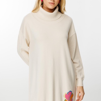 YENİ GHİSA DEGAJE YAKA TRİKO TUNİK 5KKNTNK4654