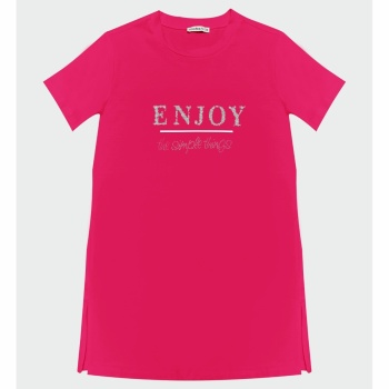 YENİ MOODBASİC KADIN YAZILI TAŞLI BASKILI T-SHİRT MB27.164