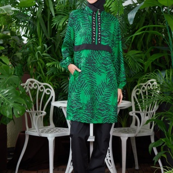 YENİ MOODBASİC KADIN YAPRAK DESENLİ TESETTÜR MAYO SW36.236