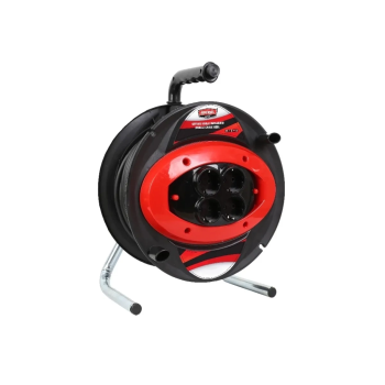 Amiral 50 Mt Makaralı 4lü Elektrik Uzatma Priz 3x2,5 Mm Siyah