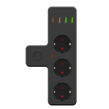 Ftr-12 Termal Akım Korumalı Isıya Dayanıklı 3’lü Priz 3x Usb 1x Type-c