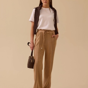 YENİ SEÇİL KADIN cepli bağcıklı süet pantolon 10002521011026