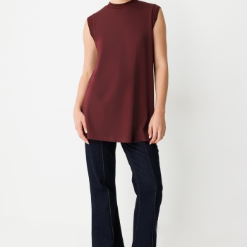 YENİ GHİSA KADIN KOLSUZ TUNİK GSBASİC4677