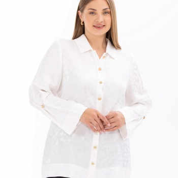 YENİ SEÇİL KADIN BÜYÜK BEDEN DÜĞMELİ KOL DETAYLI GÖMLEK 10002411514008