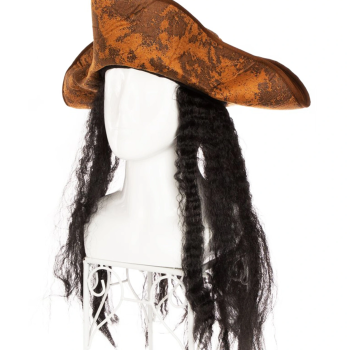 Siyah Saçlı Kaptan Korsan Şapkası