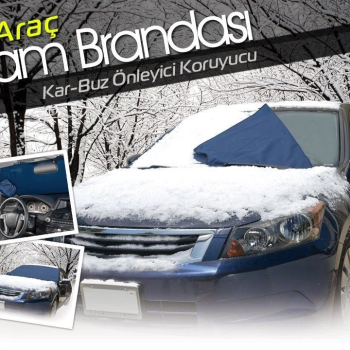 Araç Kar Buz Önleyici Büyük Boy Araç Ön Cam Brandası (150 Cm X 70 Cm)