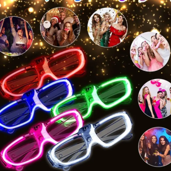Glow Model 3 Farklı Fonksiyonlu Işıklı Parti Gözlüğü Karışık Renk 12 Adet