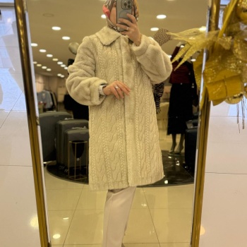 YENİ TIĞ TRİKO KADIN SAÇ ÖRGÜLÜ KÜRK KABAN KBN.21772.1