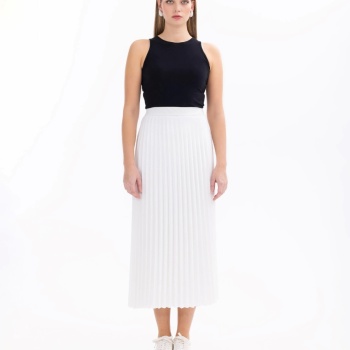 YENİ SEÇİL KADIN PLİSELİ ELASTİK BEL ETEK 11242106001008