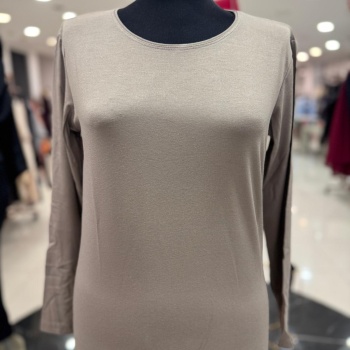 ENSAR GİYİM KADIN UZUN KOLLU SIFIR YAKA PENYE BODY