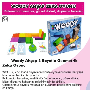 Woody Ahşap 3 Boyutlu Geometrik Zeka Oyunu