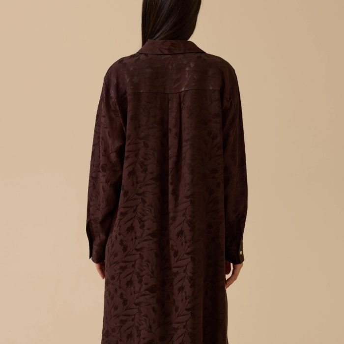 YENİ SEÇİL KADIN desenli uzun jakar tunik 10002521211018