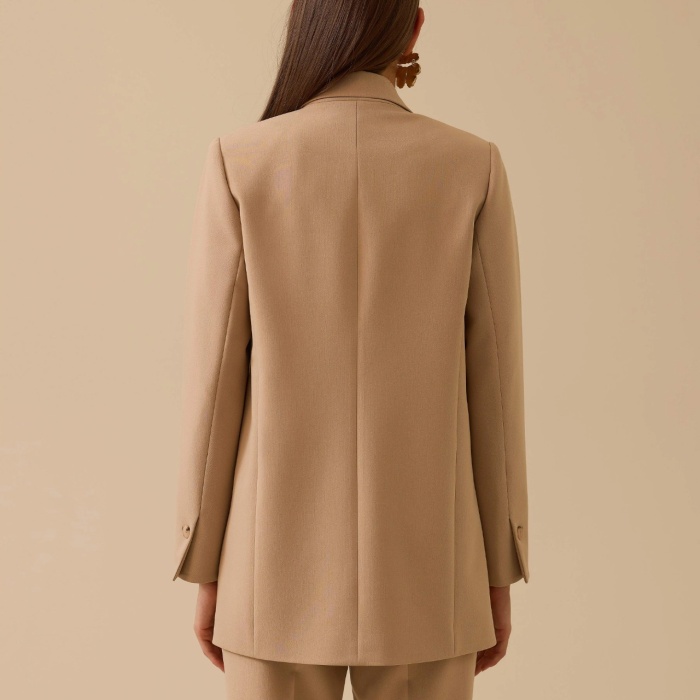 YENİ SEÇİL KADIN düğmeli kruvaze klasik ceket 10002521110006