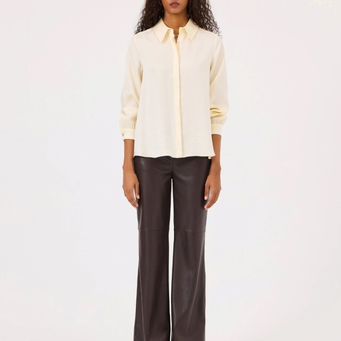 YENİ SEÇİL KADIN düğmeli uzun kollu gömlek 10002421510010