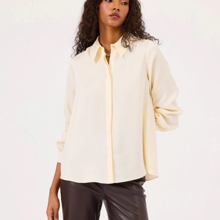 YENİ SEÇİL KADIN düğmeli uzun kollu gömlek 10002421510010