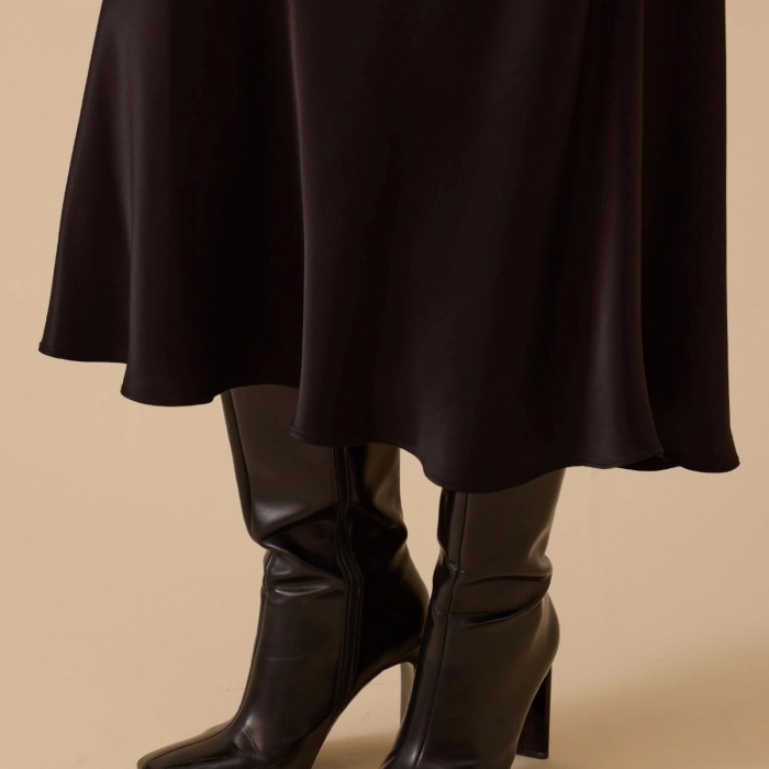 YENİ SEÇİL KADIN düz kesim saten etek 10002521610005