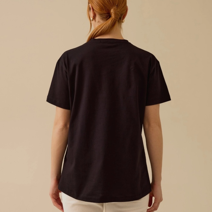 YENİ SEÇİL KADIN yuvarlak yaka kısa kollu tişört 10002512410002