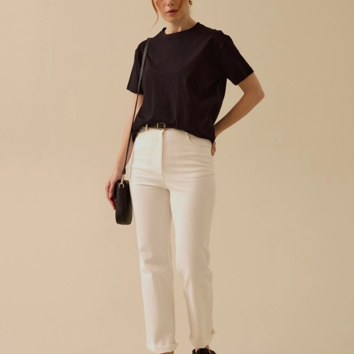 YENİ SEÇİL KADIN yuvarlak yaka kısa kollu tişört 10002512410002