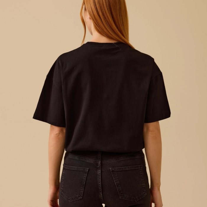 YENİ SEÇİL KADIN taş detaylı baskılı tişört 10002512410014