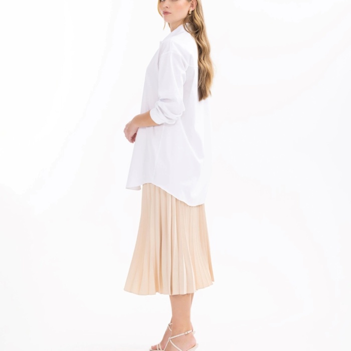 YENİ SEÇİL KADIN TAŞLI DÜŞÜK KOL GÖMLEK 11242102201023