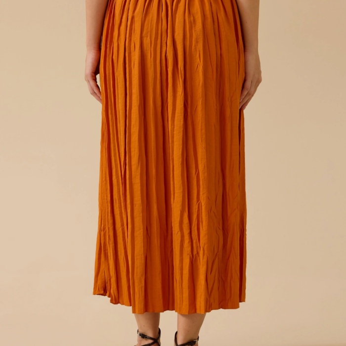 YENİ SEÇİL KADIN kırışık dokulu etek 10002511611014