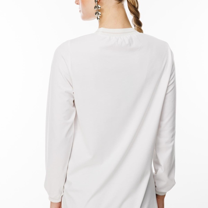 YENİ GHİSA KADIN UZUN KOL SİMLİ TUNİK GSBASİC4829